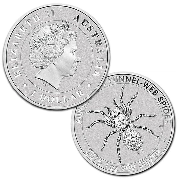 Australian Funnel Web Spider  - 1 Troy Oz .999 Silver