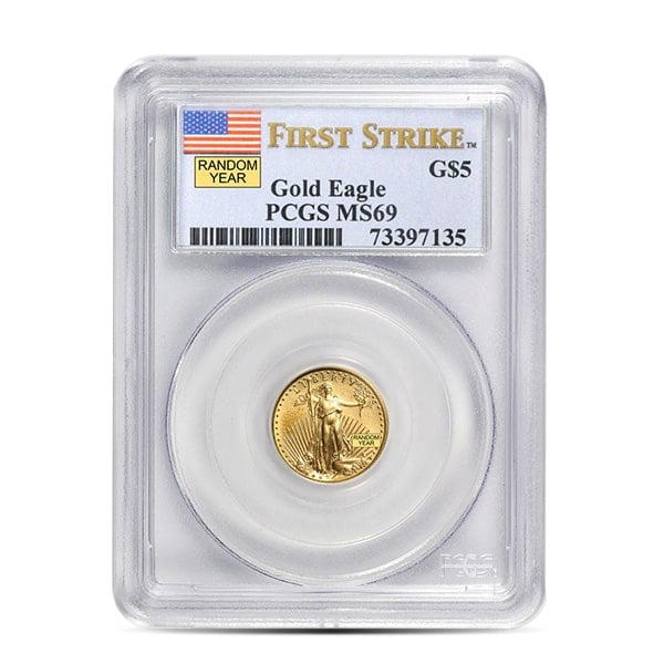 MS69 Graded 1/10 Troy Oz Gold American Eagle (PCGS / NGC) - RANDOM Dates