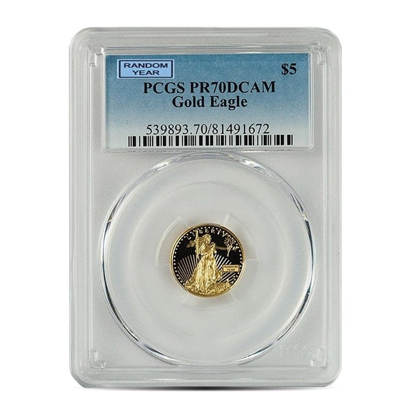 PR70 / PF70 Graded 1/10 Troy Oz Gold American Eagle (PCGS / NGC) - RANDOM Dates