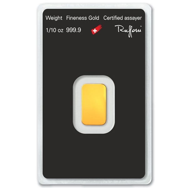 Gold Bar - Argor-Heraeus - 1/10 Troy Oz, .9999 Pure