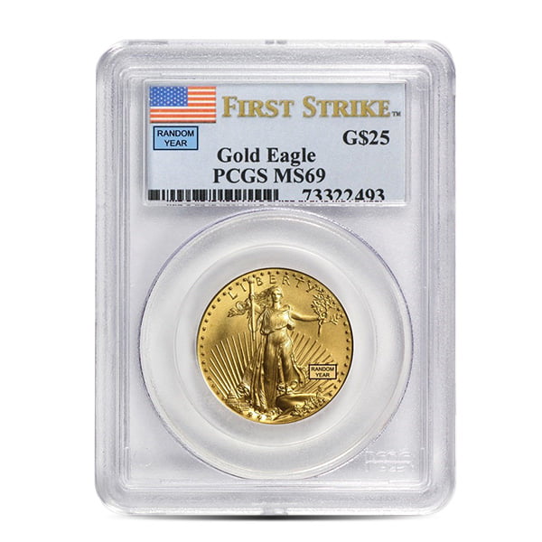 MS69 Graded 1/2 Troy Oz Gold American Eagle (PCGS / NGC) - RANDOM Dates