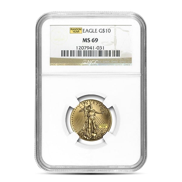 MS69 Graded 1/4 Troy Oz Gold American Eagle (PCGS / NGC) - RANDOM Dates