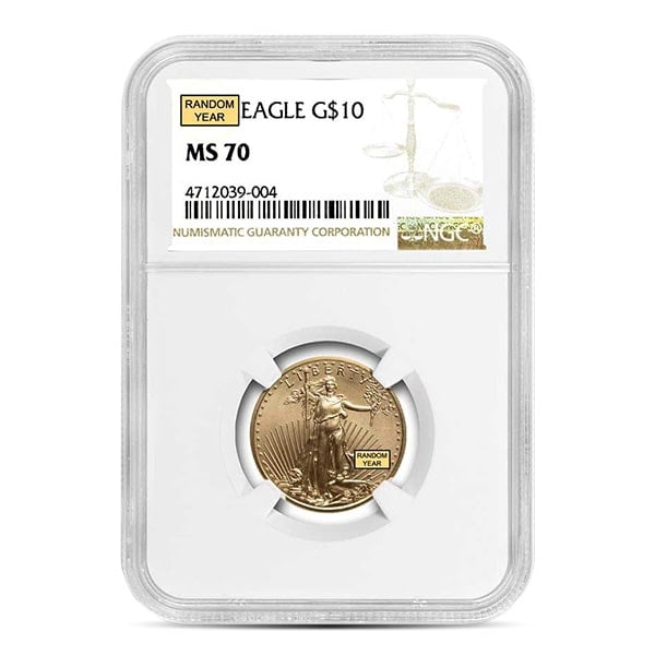 MS70 Graded 1/4 Troy Oz Gold American Eagle (PCGS / NGC) - RANDOM Dates