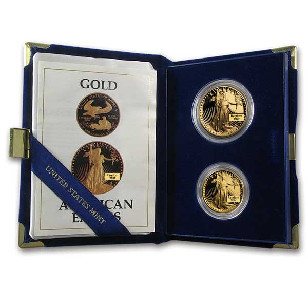 Proof Gold Eagle Set (1 oz, 1/2-oz) (Random Years)