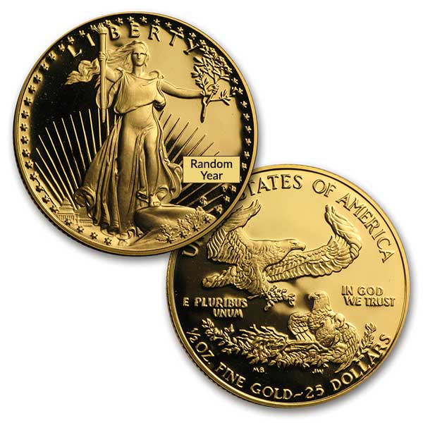 Proof Gold Eagle Set (1 oz, 1/2-oz) (Random Years)