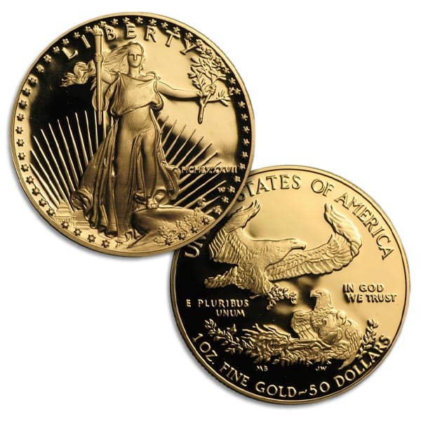 1987 Proof Gold Eagle Set (1 oz, 1/2-oz)