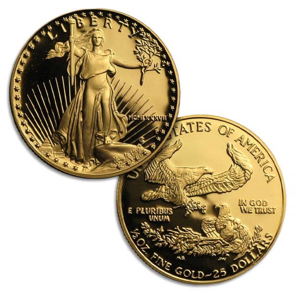 1987 Proof Gold Eagle Set (1 oz, 1/2-oz)