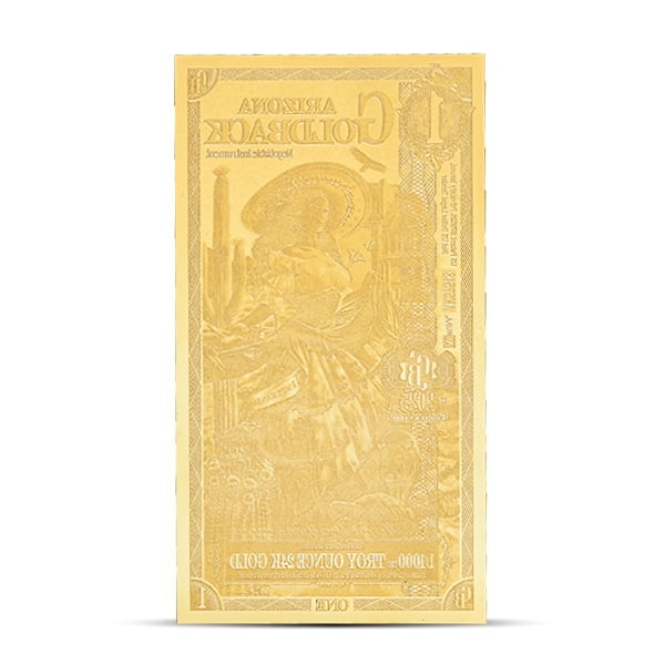 1 Arizona Goldback - Temperentia, 1/1000th Troy Oz .9999 Gold