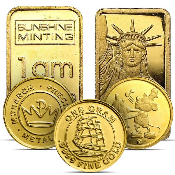 1 Gram Scratch & Dent Gold, .999+ Pure