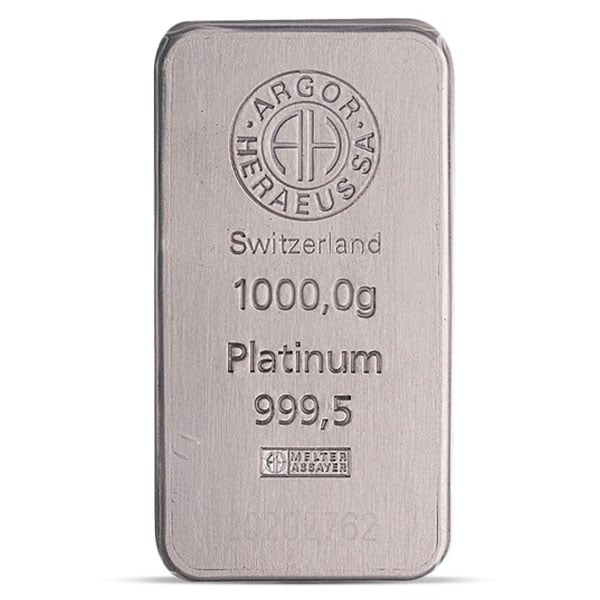Platinum Bar - 1 Kilo (32.151 Troy Ozs), .9995 Pure