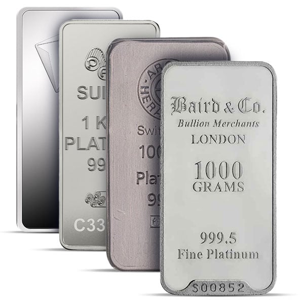 Platinum Bar - 1 Kilo (32.151 Troy Ozs), .9995 Pure