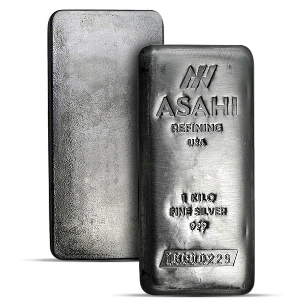 Asahi Kilo Bar - 1 Kilogram (32.151 Troy Oz), .999 Pure Silver