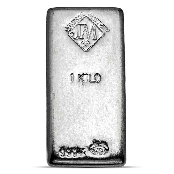 Johnson Matthey Kilo Silver Bar (32.151 Troy Oz), .999 Pure (Newly Minted)
