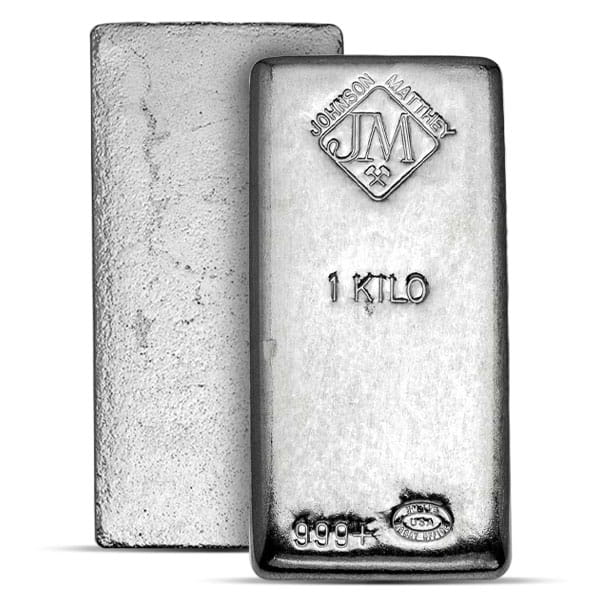 Johnson Matthey Kilo Silver Bar (32.151 Troy Oz), .999 Pure (Newly Minted)