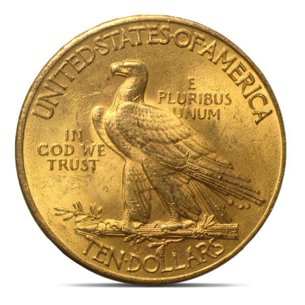 MS63 Graded $10 Indian U.S. Gold Coin (PCGS / NGC) - Random Dates