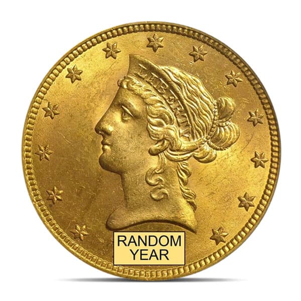 MS63 Graded $10 Liberty U.S. Gold Coin (PCGS / NGC) - Random Dates
