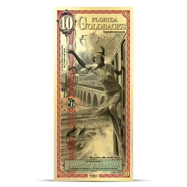 Florida Goldback State Bundle - One .9999 Gold-Backed Bill of Each Denomination (1/2, 1, 2, 5, 10, 25, 50 and 100)