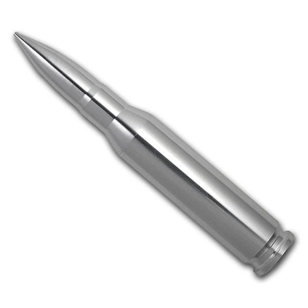 Silver Bullet - 10 Troy Oz .999 Fine Silver (.50 Cal)