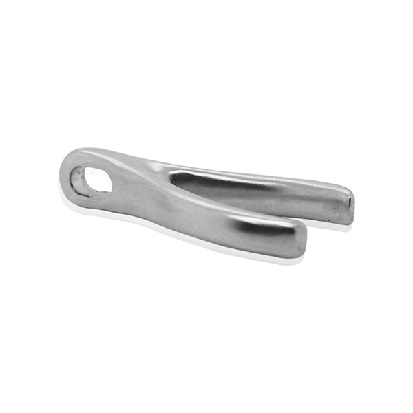 Platinum Pendant - Wishbone **Matte Finish** - 10.2 Grams, 24K Pure