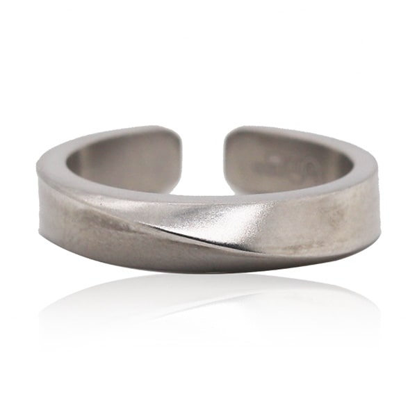 Platinum Ring - Slanted Ridge **Matte Finish** - 10.1 Grams, .9995 Fine 24K Pure - Medium