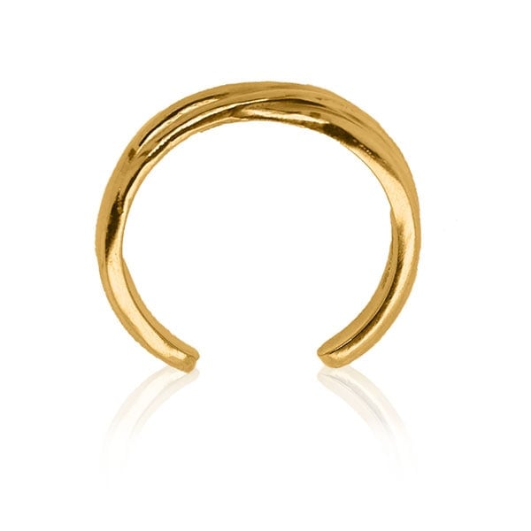 Gold Ring - Classic Intertwined Band **Polished Finish** - 10.4 Grams, 24K Pure - Large thumbnail