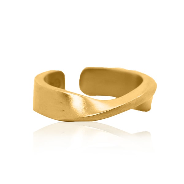 Gold Ring - Modern Tension **Matte Finish** - 10.6 Grams, 24K Pure - Medium