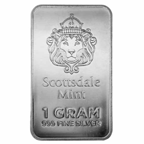 Scottsdale Silver Prepper Box - 100 x 1 Gram Silver Bars, .999 Pure