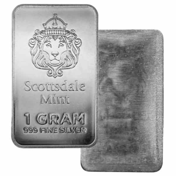 Scottsdale Silver Prepper Box - 100 x 1 Gram Silver Bars, .999 Pure