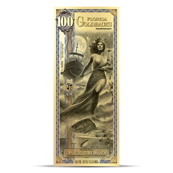 Florida Goldback State Bundle - One .9999 Gold-Backed Bill of Each Denomination (1/2, 1, 2, 5, 10, 25, 50 and 100)