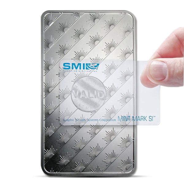 Sunshine Mint (MintMark SI) 100 Ounce Bar, .999 Pure Silver
