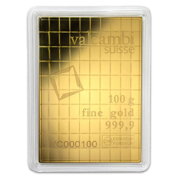 Valcambi CombiBar - 100 x 1 Gram .9999 Gold (3.215 troy Oz)