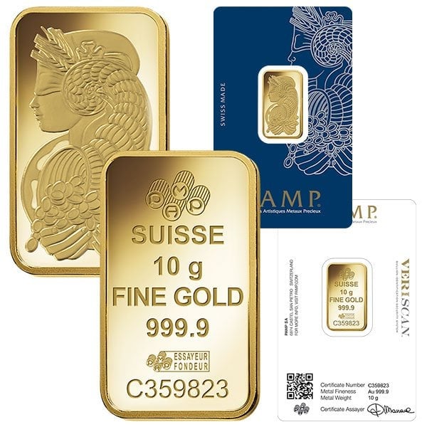 10 Gram Pamp Suisse Gold Bar