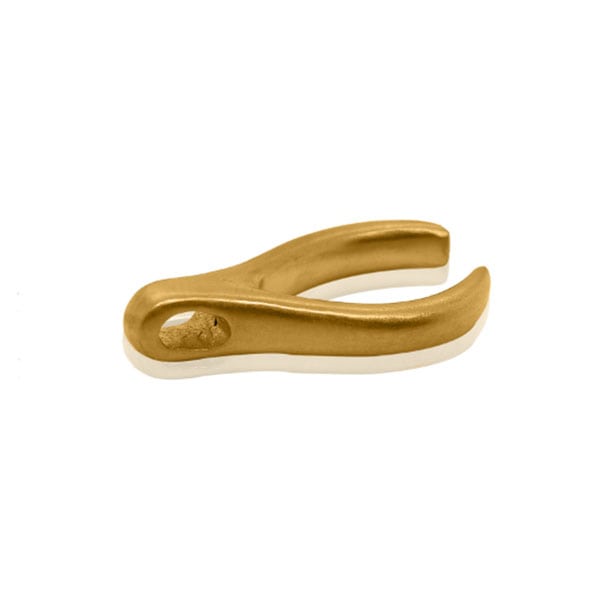 Gold Pendant - Wishbone **Matte Finish** - 9.8 Grams, 24K Pure