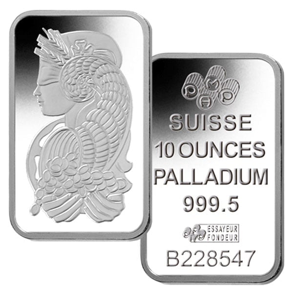 10 Oz Palladium Bars