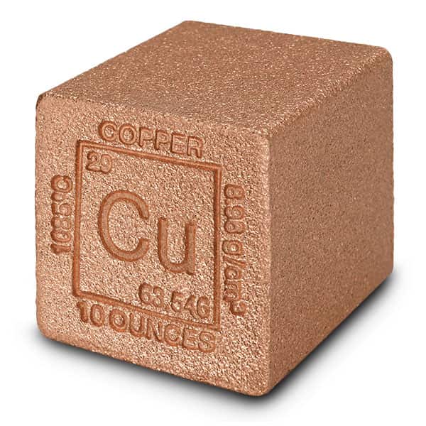 Copper Element Cube, 10 AVDP Oz, .999 Pure