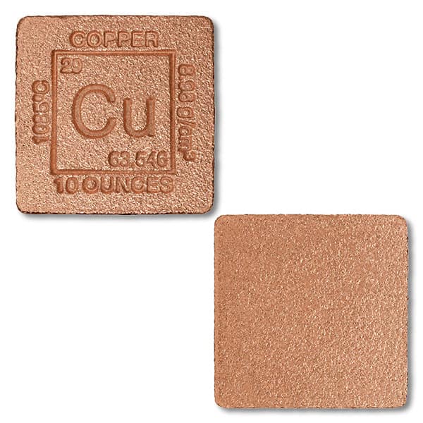 Copper Element Cube, 10 AVDP Oz, .999 Pure