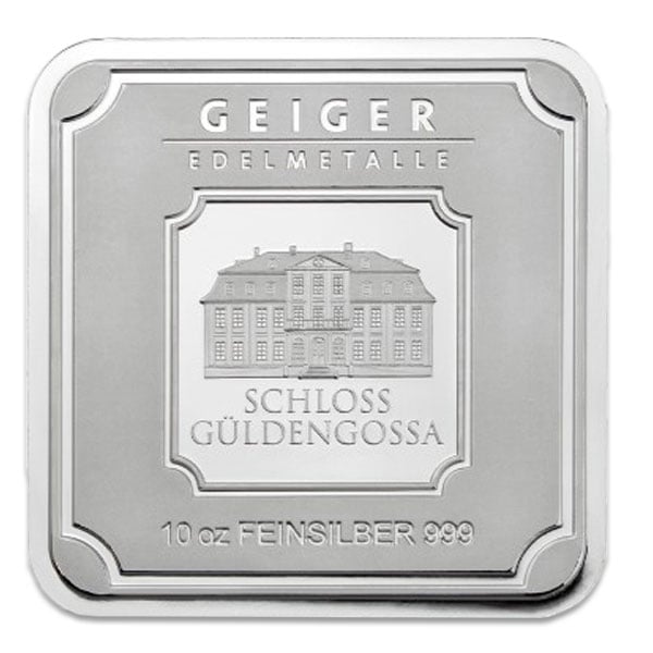 Geiger SILVER Bar - 10 Troy Oz .999 Pure, Mint Sealed thumbnail