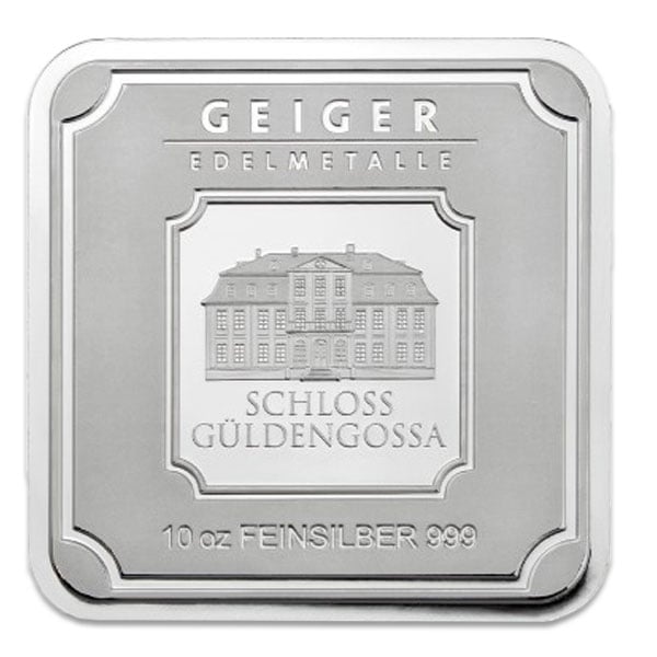 Geiger SILVER Bar - 10 Troy Oz .999 Pure, Mint Sealed