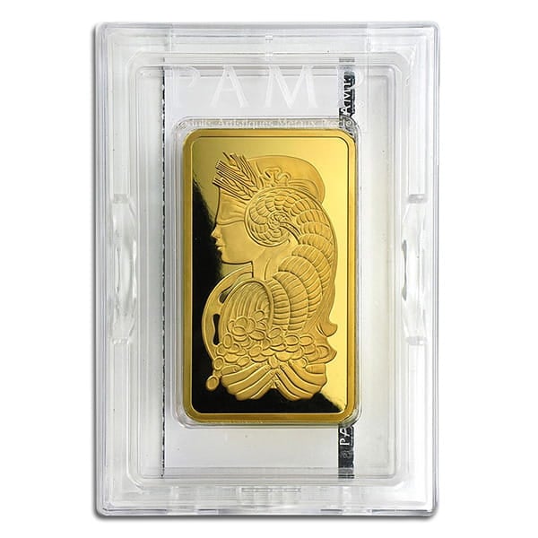 PAMP Suisse Gold Bar, 10 Troy Oz, .9999 Pure