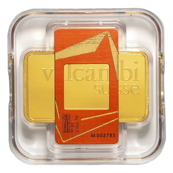 Valcambi Gold Bar, 10 Troy Oz, .9999 Pure