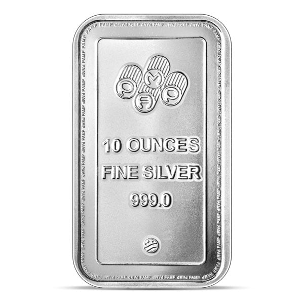 PAMP Suisse Lady Of Liberty 10 Ounce Bar, .999 Pure Silver