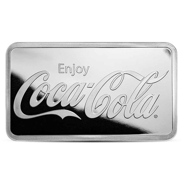 Coca-Cola Silver Bar - 10 Troy Ounce, .999 Pure