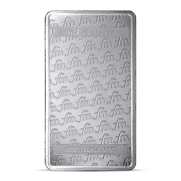 First Majestic Silver Bar - 10 Troy Ounce, .999 Pure