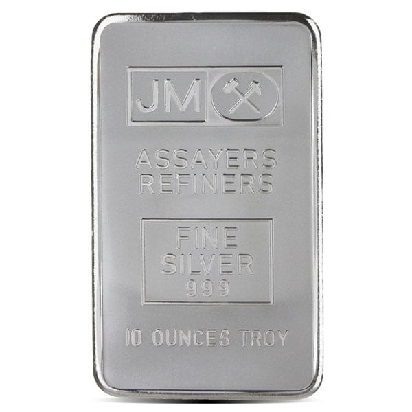 Johnson Matthey MINTED 10-oz Silver Bar, .999 Pure
