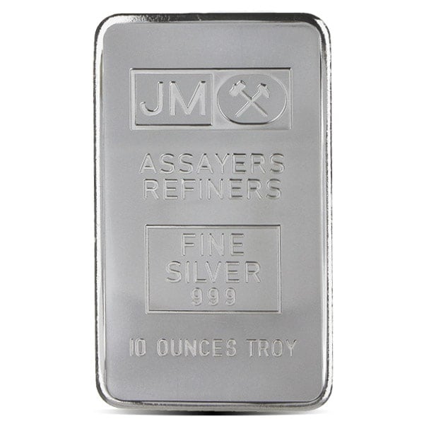 Johnson Matthey 10-oz Silver Bar, .999 Pure (New)