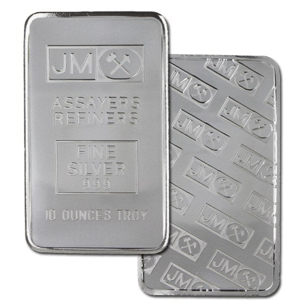 Johnson Matthey MINTED 10-oz Silver Bar, .999 Pure