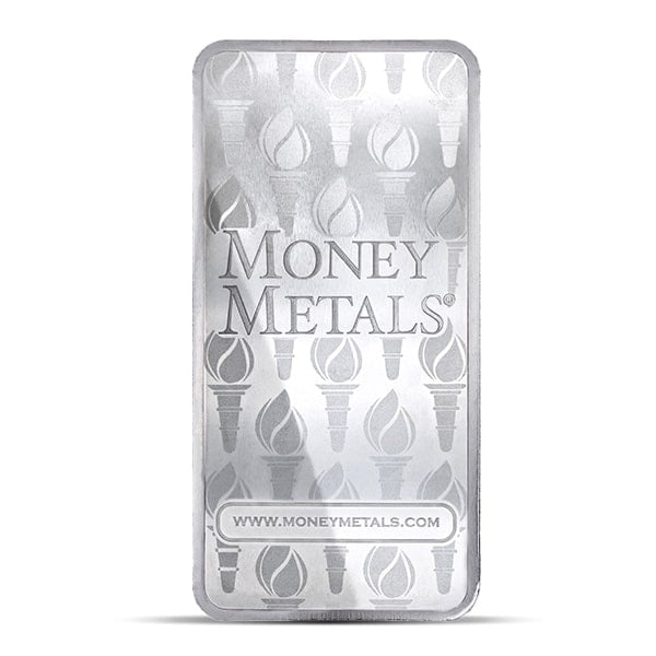 Money Metals Design Silver Bar - 10 Ounce .999 Pure (Minted)