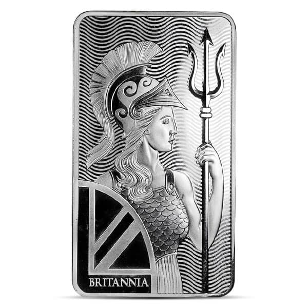 The Royal Mint Britannia Silver Bar - 10 Oz .999 Silver