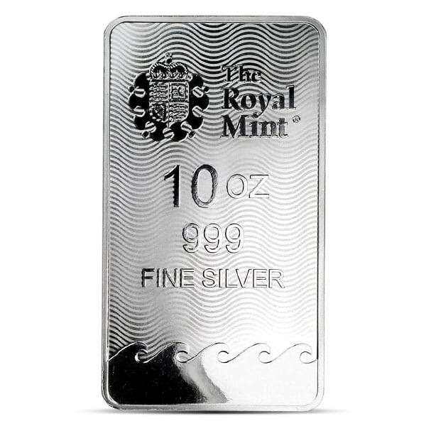 The Royal Mint Britannia Silver Bar - 10 Oz .999 Silver