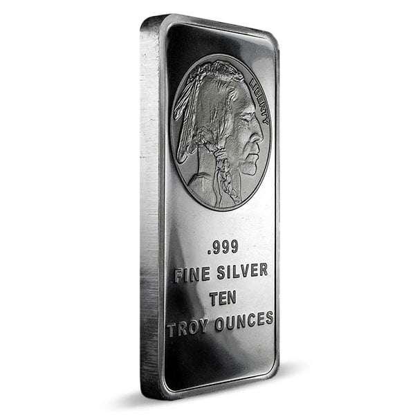 Buffalo Design Silver Bar - 10 Ounce .999 Pure